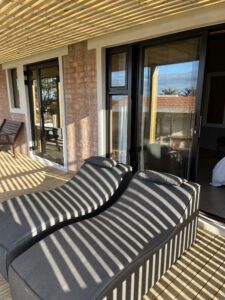 deck with relaxation area with sea view